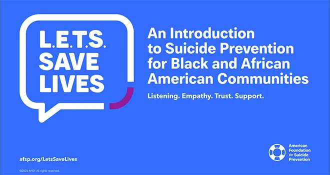 An introduction to suicide prevention for black and african american communities